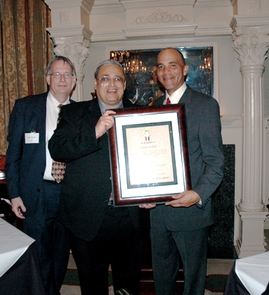 Pictured from left to right are Randy Chapman, Xavier Medina and Chief Justice Wallace B. Jefferson